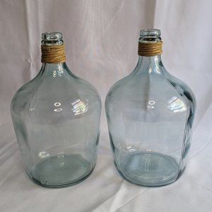 2 Recycled Glass Jugs